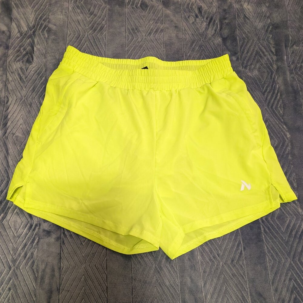 Nepest men's 3" inseam running workout gym shorts with liner and zipper pockets